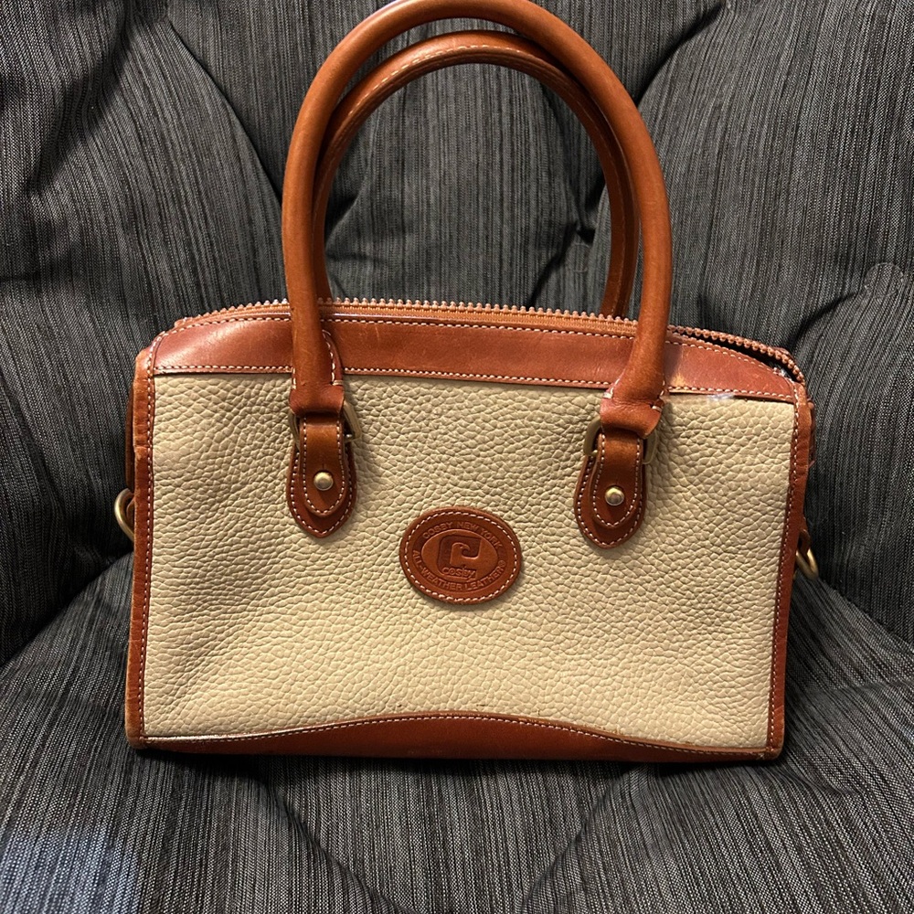Cosby New York Classic Tan and Cream Leather Handbag